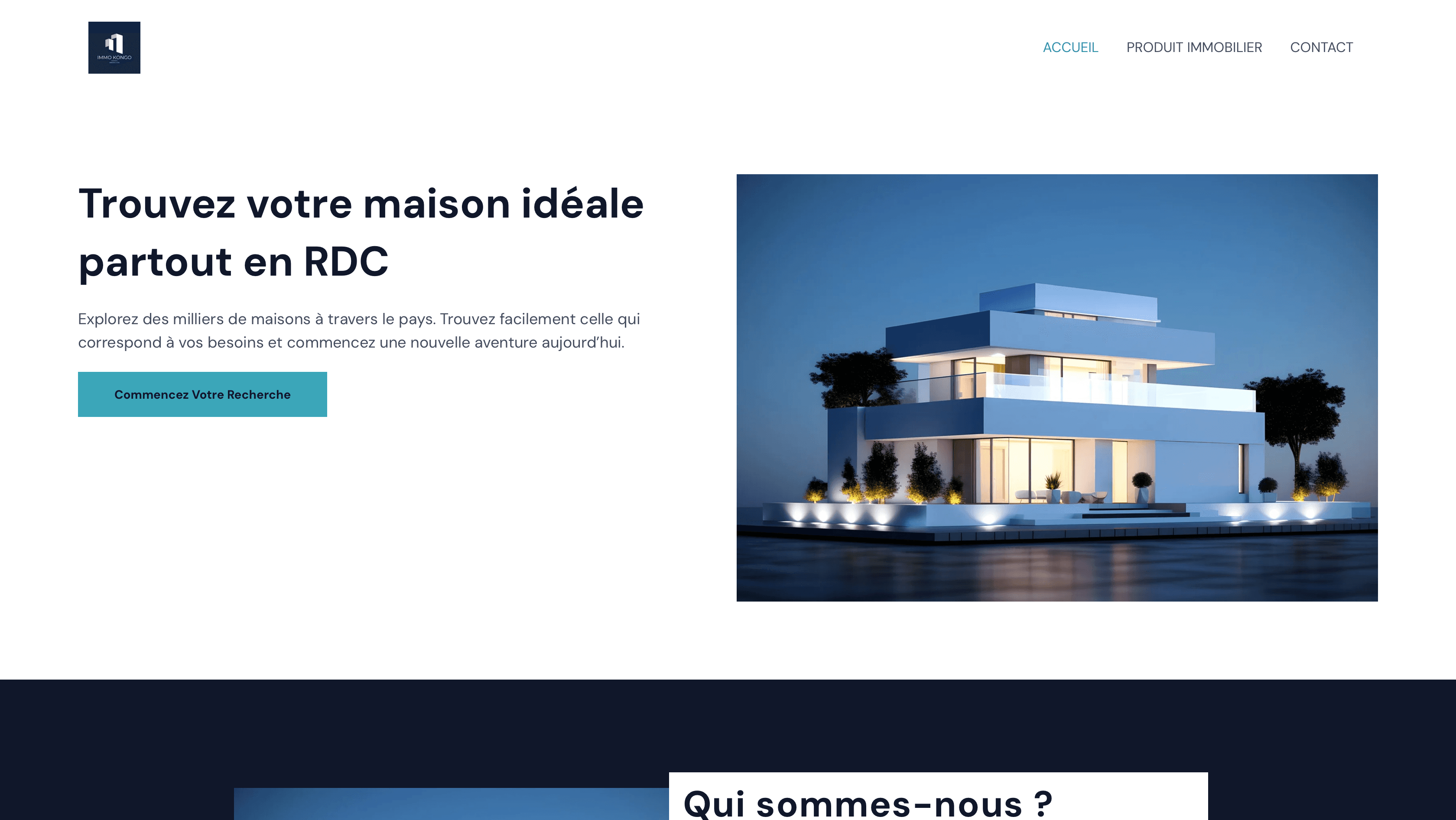 Aperçu du projet IMMO KONGO