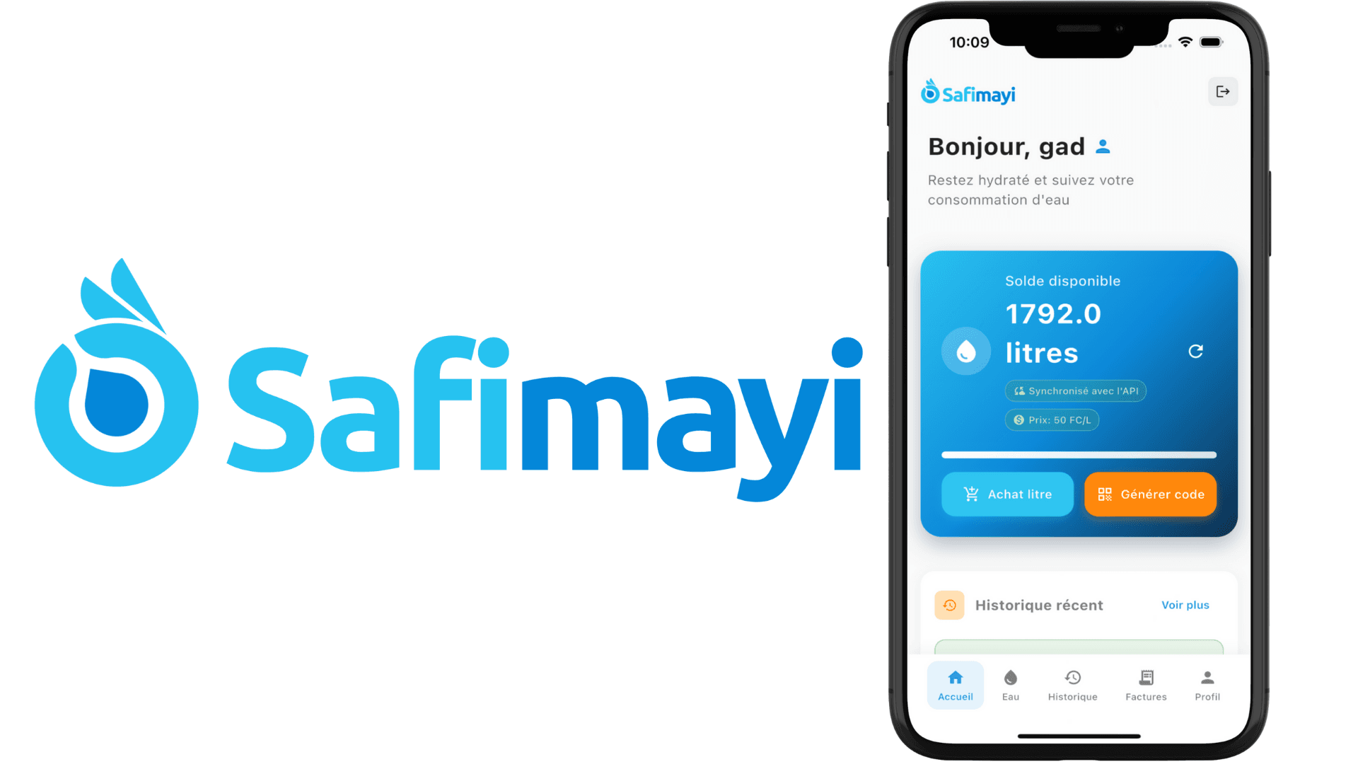 Aperçu du projet Safimayi App